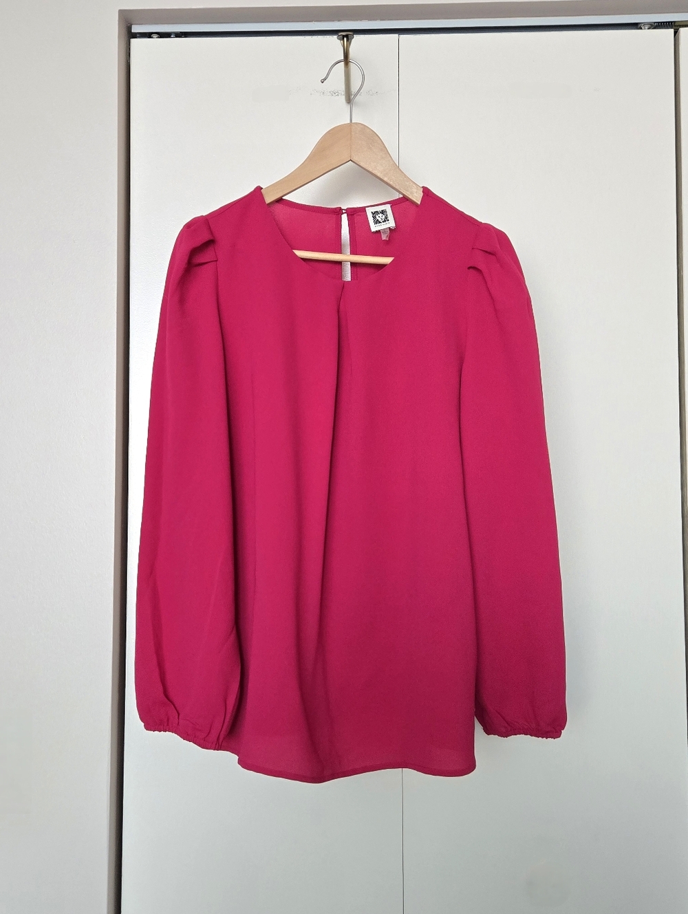 Anne Klein Magenta 3/4 Sleev Blouse